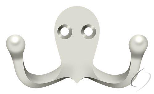 WDH15U14 Double Hook; Bright Nickel Finish