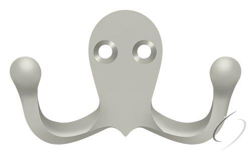 WDH15U15 Double Hook; Satin Nickel Finish