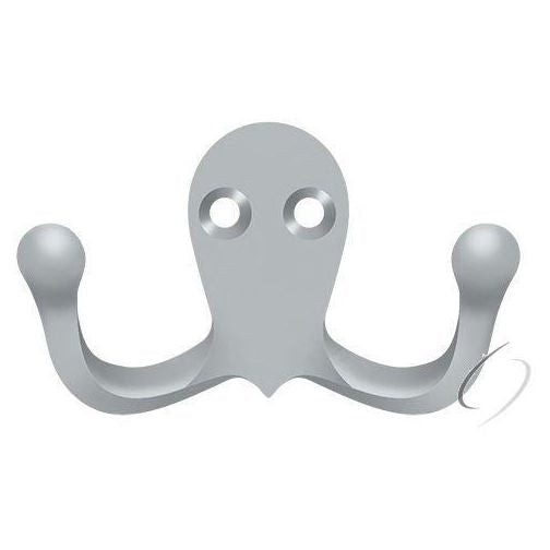 WDH15U26D Double Hook; Satin Chrome Finish