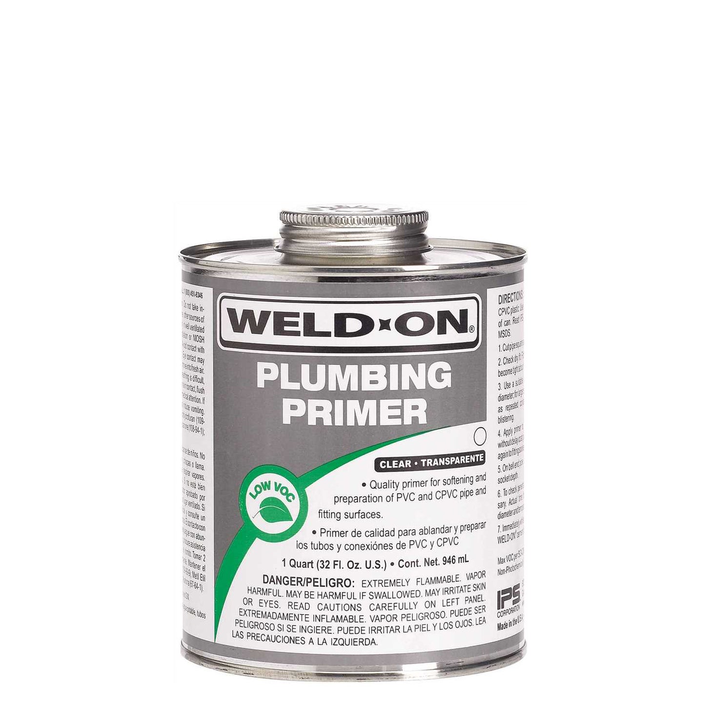 Weld-On 14030 - PVC & CPVC Clear Plumbing Primer  - 1 Quart