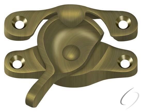 WL07U5 Window Sash Lock; 15/16" x 2-5/8"; Antique Brass Finish