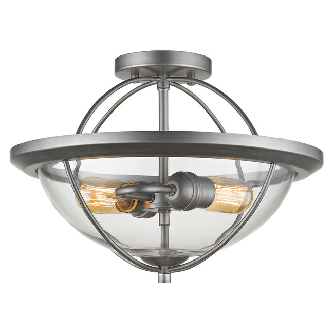 3000SF - Persis 2 Light 15" Flush Mount