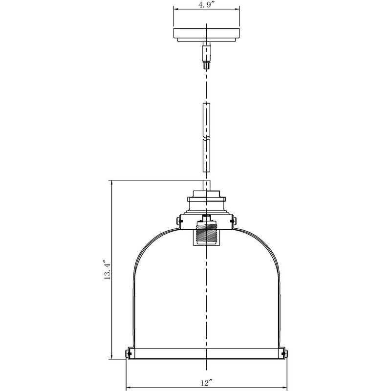 Z-Lite 337MP - Burren 1 Light 9" Pendant