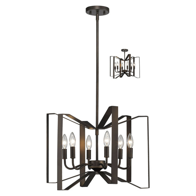 Z-Lite 4000P - Marsala 6 Light 20" Pendant