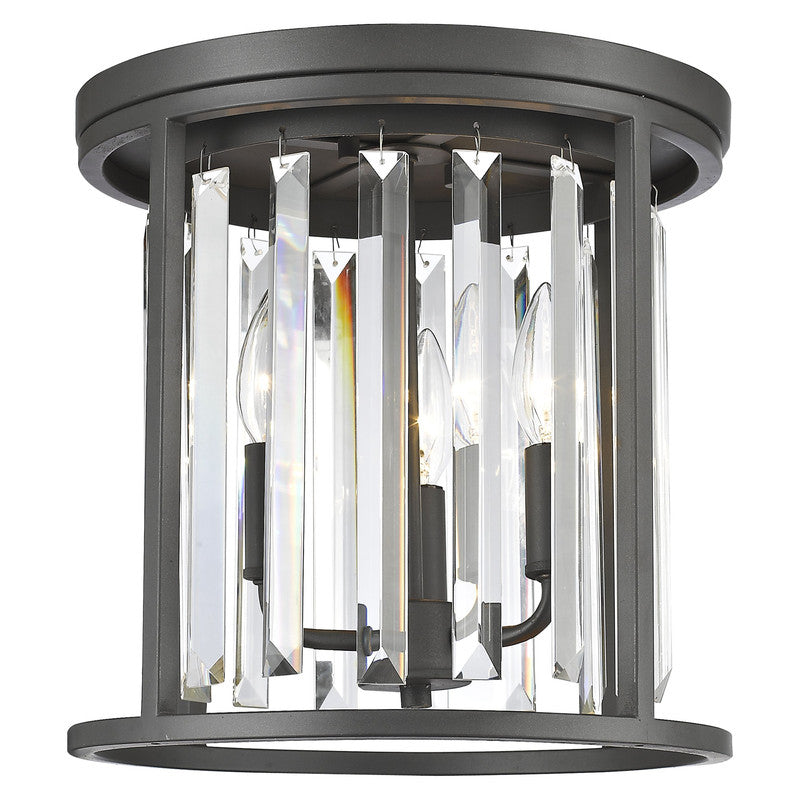 Z-Lite 439F12 - Monarch 3 Light 12" Flush Mount