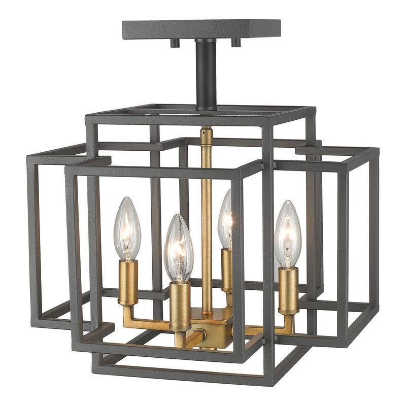 Z-Lite 454SF - Titania 4 Light 14" Flush Mount