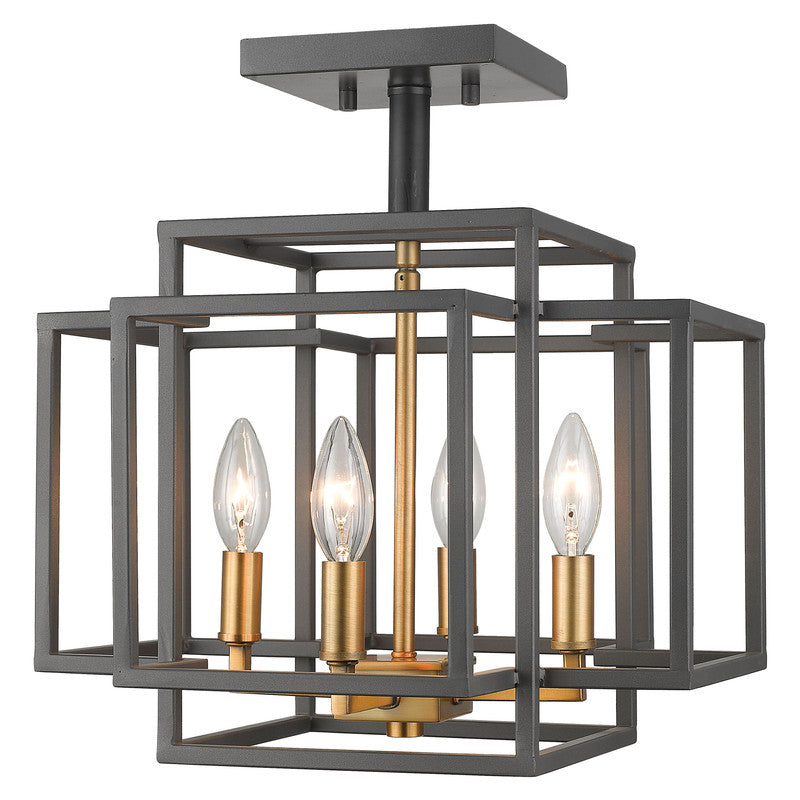 Z-Lite 454SF - Titania 4 Light 14" Flush Mount