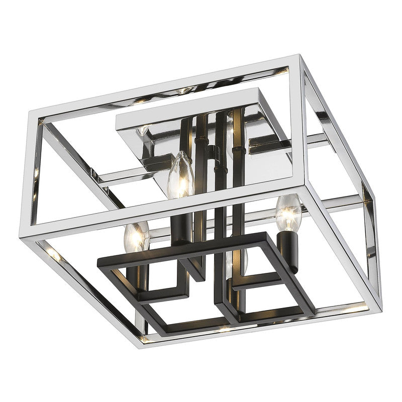 Z-Lite 456F - Quadra 4 Light 13" Flush Mount