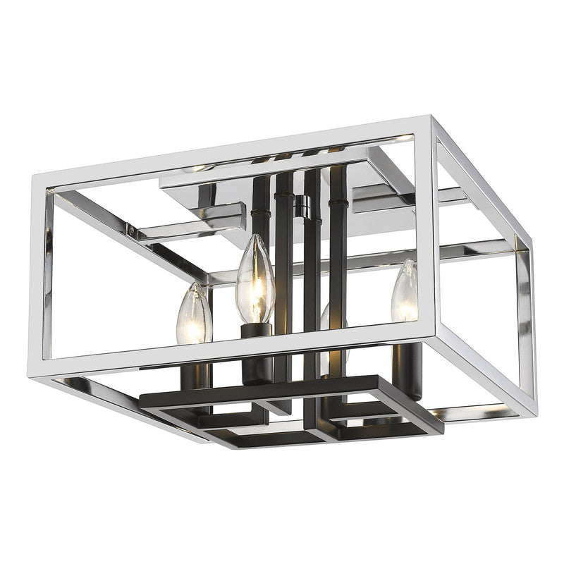 Z-Lite 456F - Quadra 4 Light 13" Flush Mount