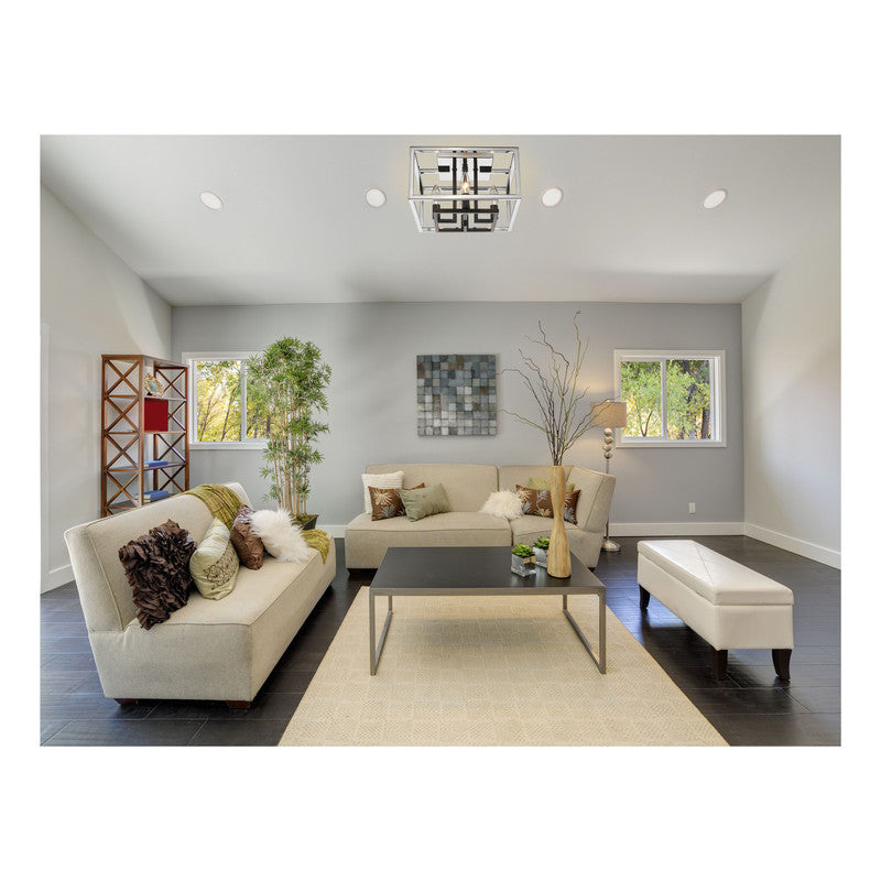 Z-Lite 456F - Quadra 4 Light 13" Flush Mount