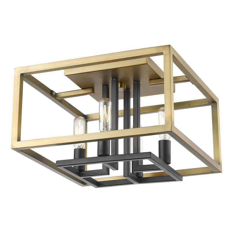 Z-Lite 456F - Quadra 4 Light 13" Flush Mount