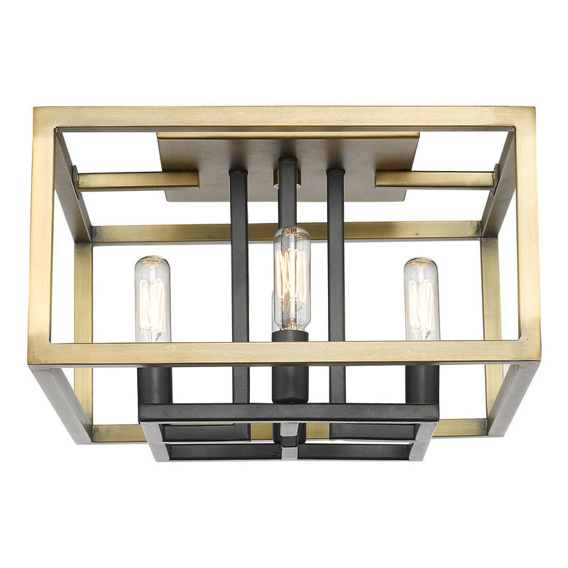 Z-Lite 456F - Quadra 4 Light 13" Flush Mount