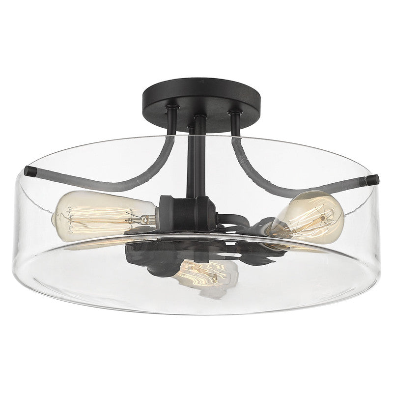 Z-Lite 471SF - Delaney 3 Light 15" Flush Mount