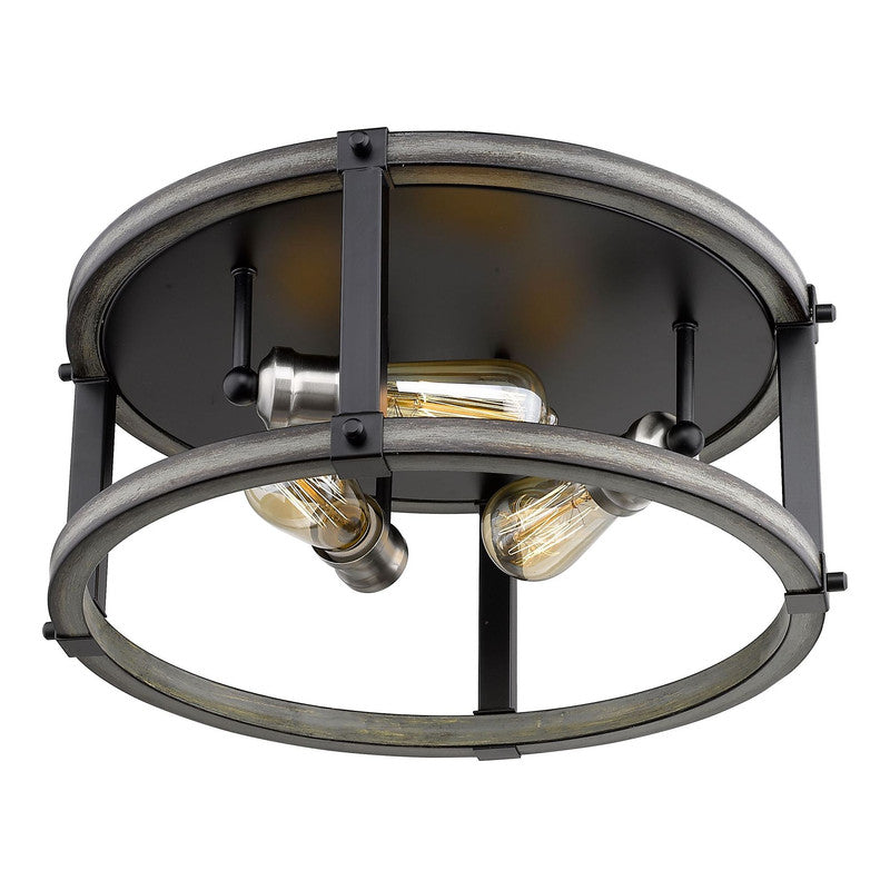 Z-Lite 472F3R - Kirkland 3 Light 16" Flush Mount