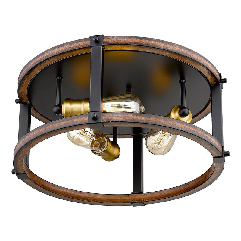 Z-Lite 472F3R - Kirkland 3 Light 16" Flush Mount