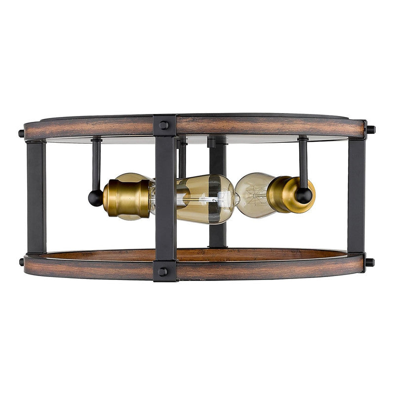 Z-Lite 472F3R - Kirkland 3 Light 16" Flush Mount