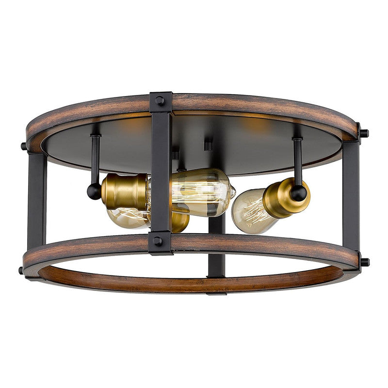 Z-Lite 472F3R - Kirkland 3 Light 16" Flush Mount