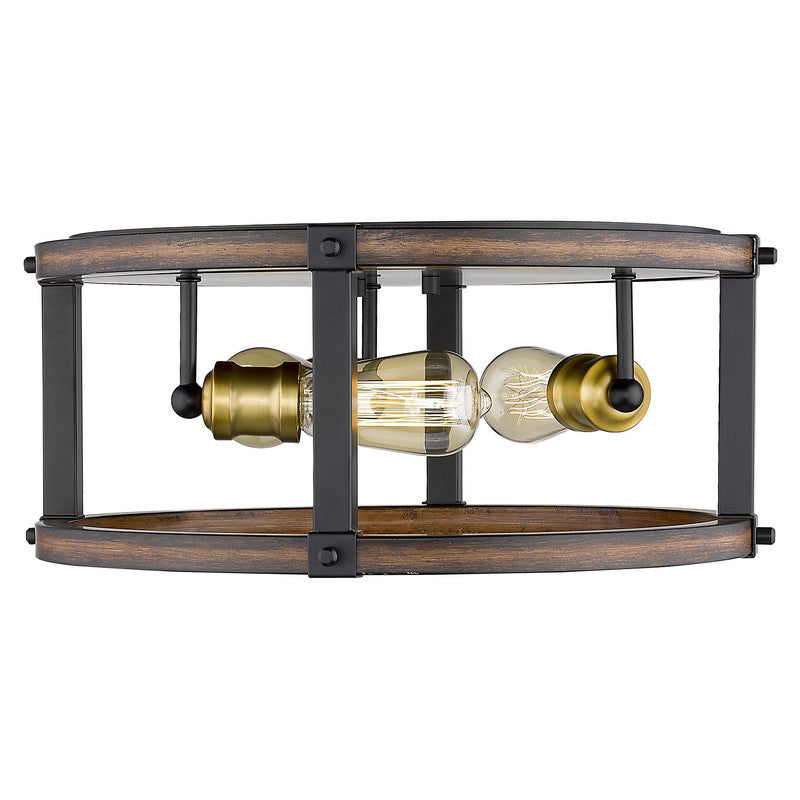 Z-Lite 472F3R - Kirkland 3 Light 16" Flush Mount