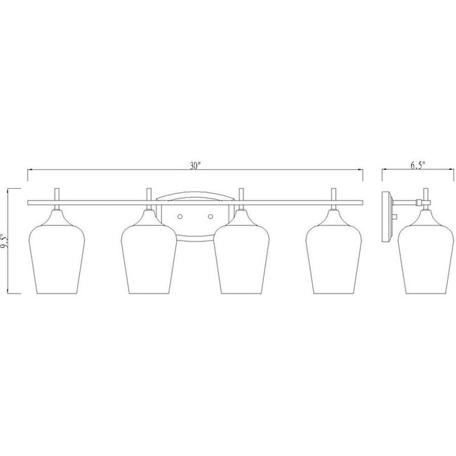 Z-Lite 473-4V - Joliet 4 Light 30" Vanity Light
