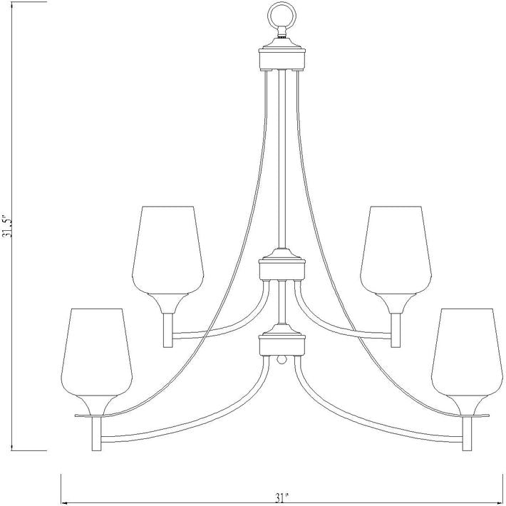 Z-Lite 473-9 - Joliet 9 Light 31" Chandelier