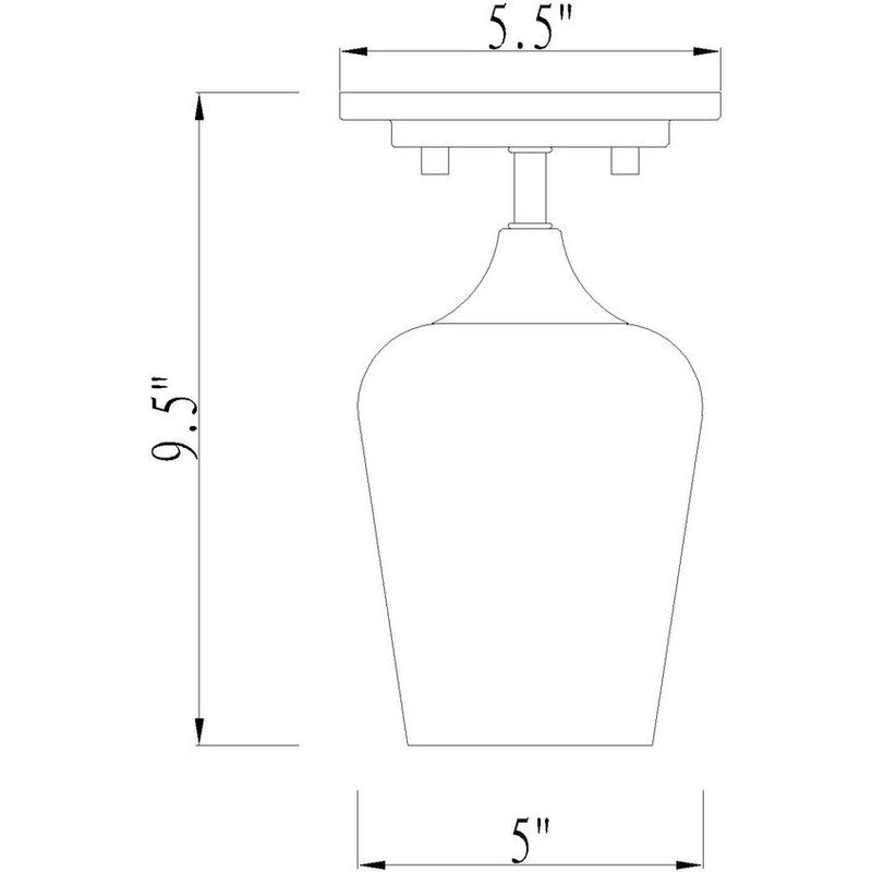 Z-Lite 473F1 - Joliet 1 Light 6" Flush Mount