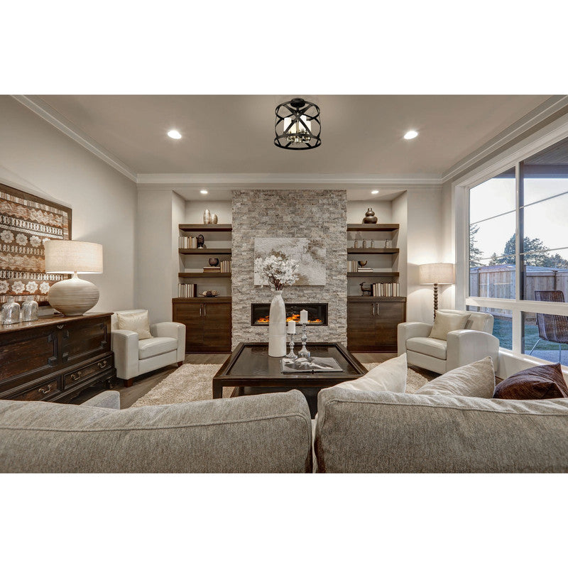 Z-Lite 481SF15 - Malcalester 4 Light 15" Flush Mount