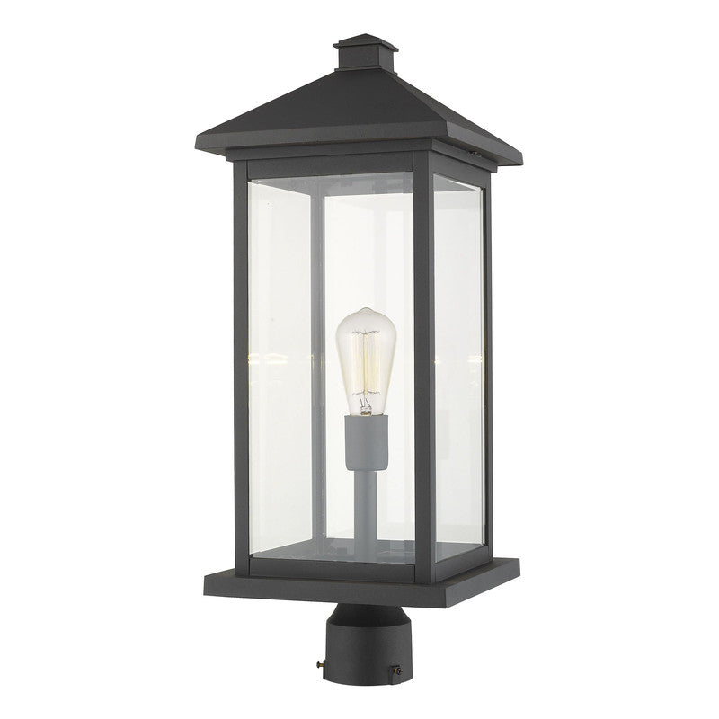 Z-Lite 531PHBXLR - Portland 1 Light 10" Post Mount