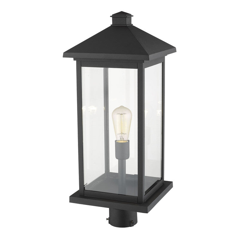 Z-Lite 531PHBXLR - Portland 1 Light 10" Post Mount