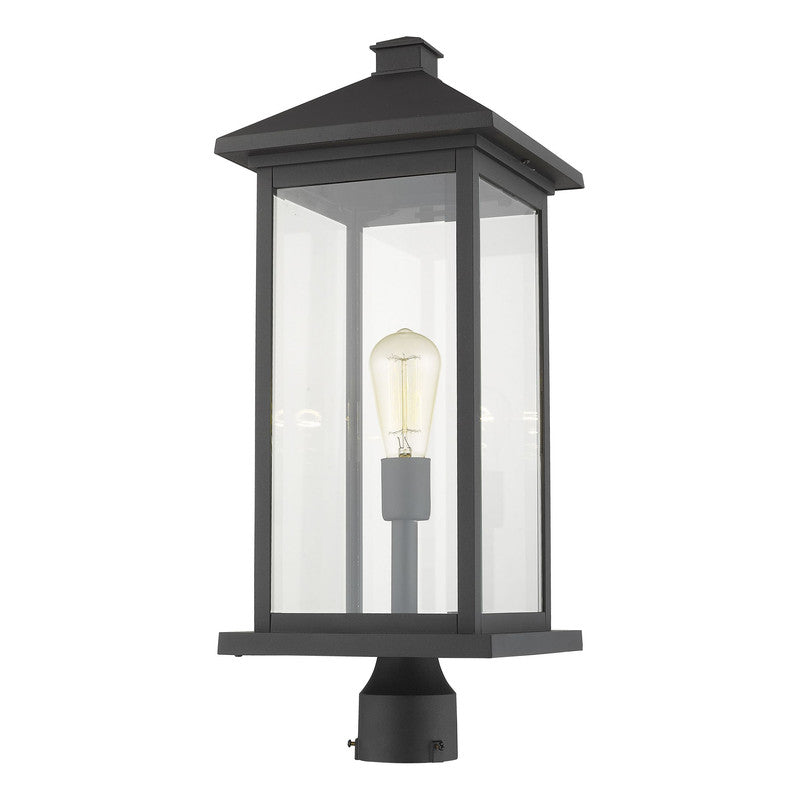 Z-Lite 531PHBXLR - Portland 1 Light 10" Post Mount