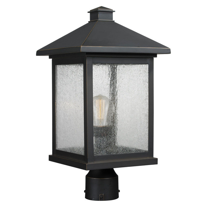 Z-Lite 531PHBR - Portland 1 Light 10" Post Mount