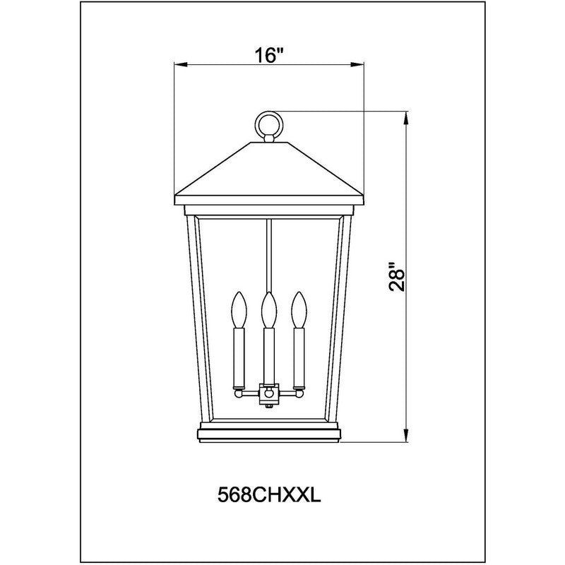 568CHXXL - Beacon 4 Light 16" Pendant