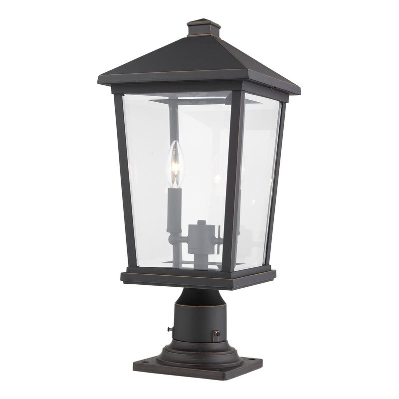 Z-Lite 568PHBR-533PM - Beacon 2 Light 10" Pier Mount