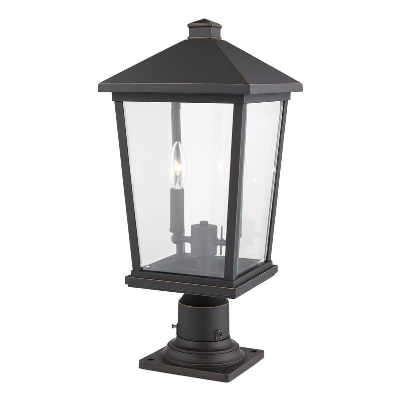 Z-Lite 568PHBR-533PM - Beacon 2 Light 10" Pier Mount