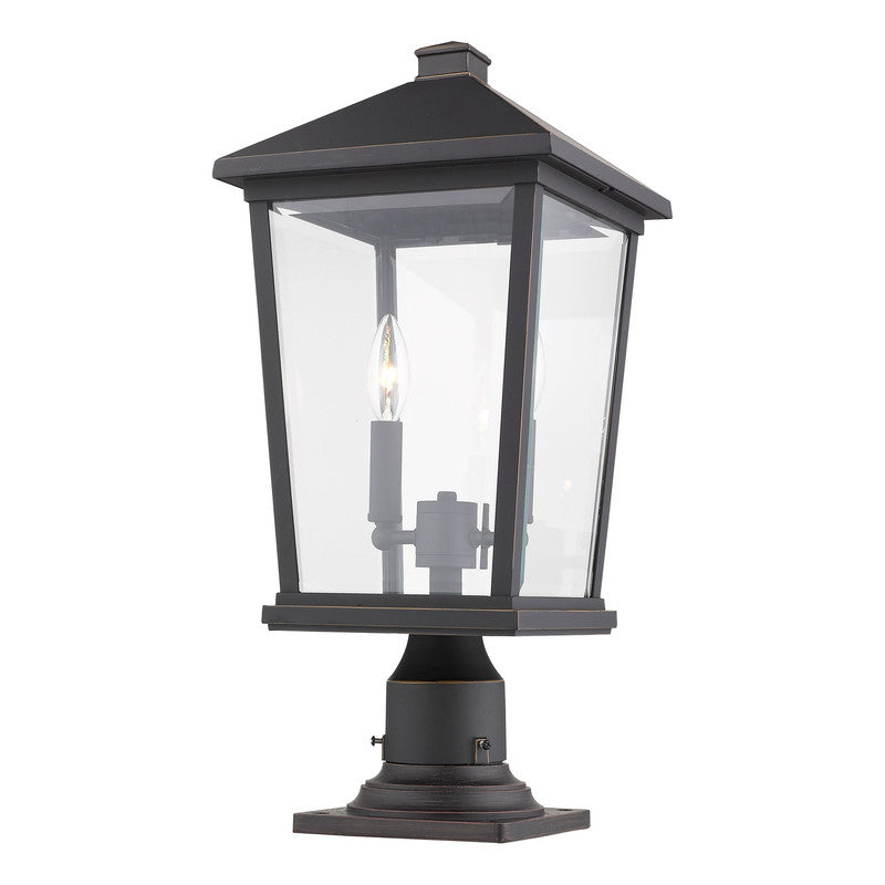 Z-Lite 568PHBR-533PM - Beacon 2 Light 10" Pier Mount