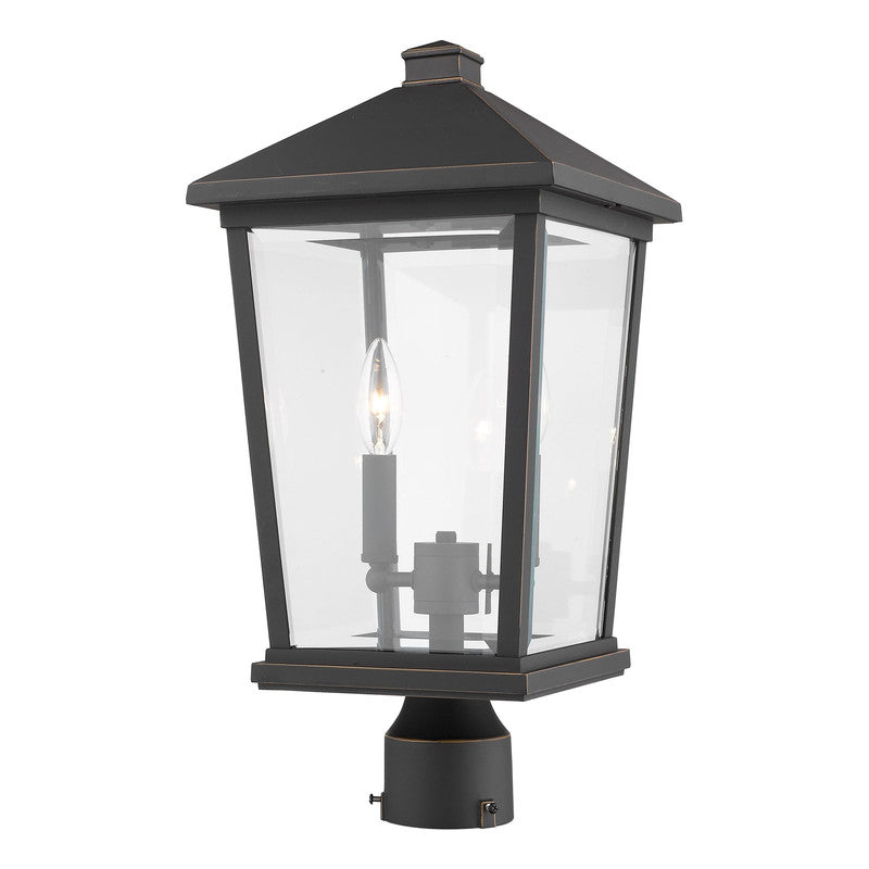 Z-Lite 568PHBR - Beacon 2 Light 10" Post Mount