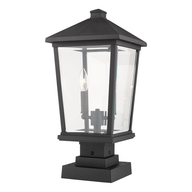 Z-Lite 568PHBS-SQPM - Beacon 2 Light 10" Pier Mount