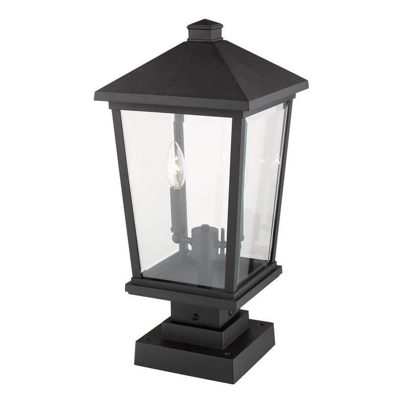 Z-Lite 568PHBS-SQPM - Beacon 2 Light 10" Pier Mount