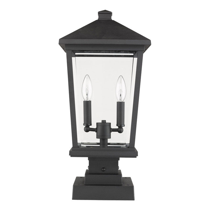 Z-Lite 568PHBS-SQPM - Beacon 2 Light 10" Pier Mount