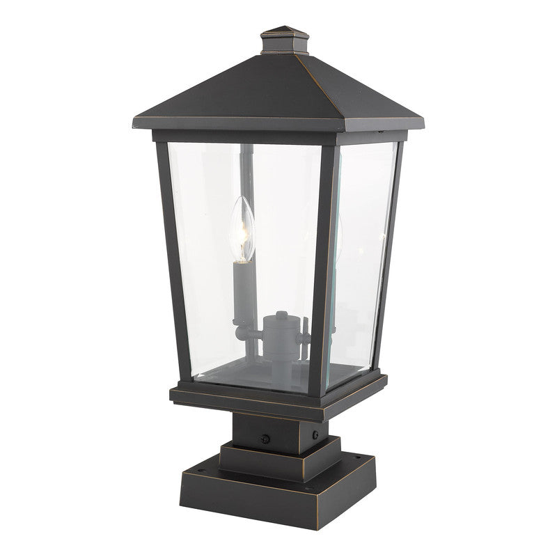 Z-Lite 568PHBS-SQPM - Beacon 2 Light 10" Pier Mount