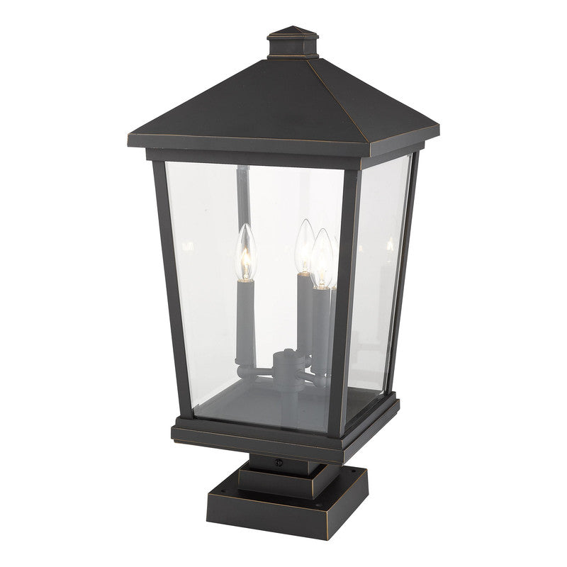 Z-Lite 568PHXLS-SQPM - Beacon 3 Light 12" Pier Mount