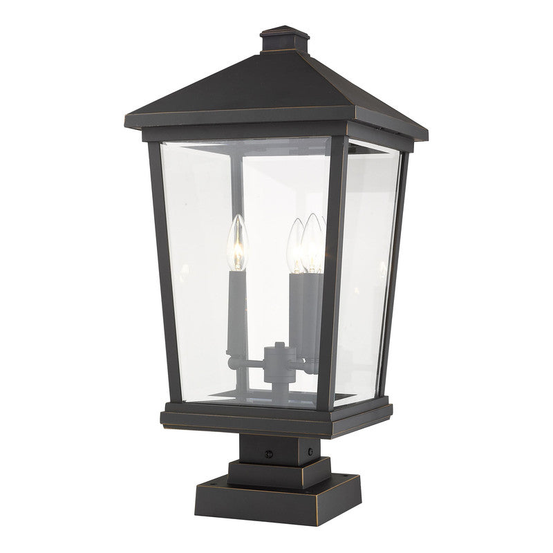 Z-Lite 568PHXLS-SQPM - Beacon 3 Light 12" Pier Mount