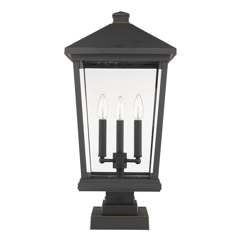 Z-Lite 568PHXLS-SQPM - Beacon 3 Light 12" Pier Mount