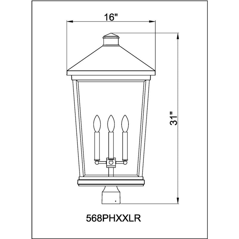 568PHXXLR - Beacon 4 Light 16" Post Mount