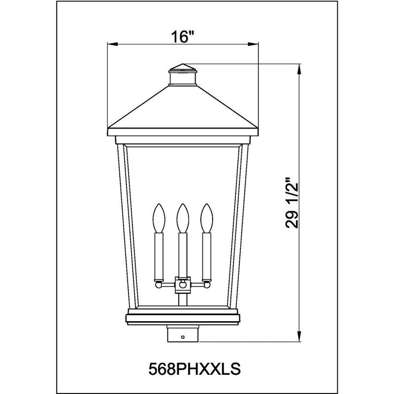 568PHXXLS - Beacon 4 Light 16" Post Mount