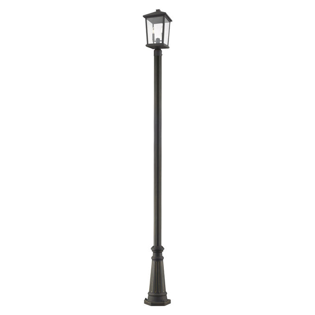 Z-Lite 568PHBR-519P - Beacon 2 Light 10" Post Mount