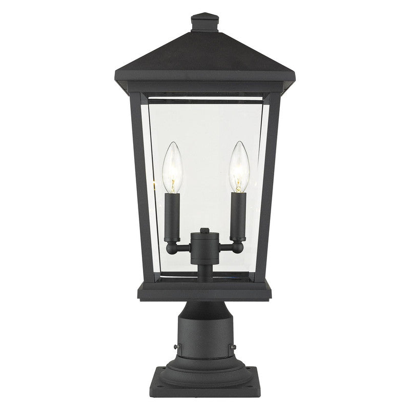 Z-Lite 568PHBR-533PM - Beacon 2 Light 10" Pier Mount