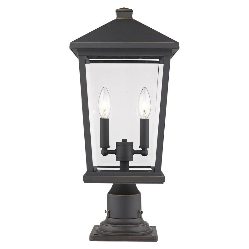 Z-Lite 568PHBR-533PM - Beacon 2 Light 10" Pier Mount