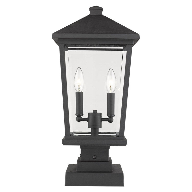 Z-Lite 568PHBS-SQPM - Beacon 2 Light 10" Pier Mount