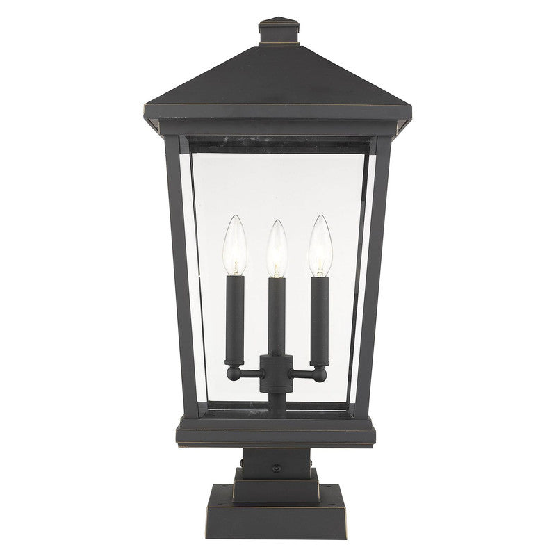 Z-Lite 568PHXLS-SQPM - Beacon 3 Light 12" Pier Mount