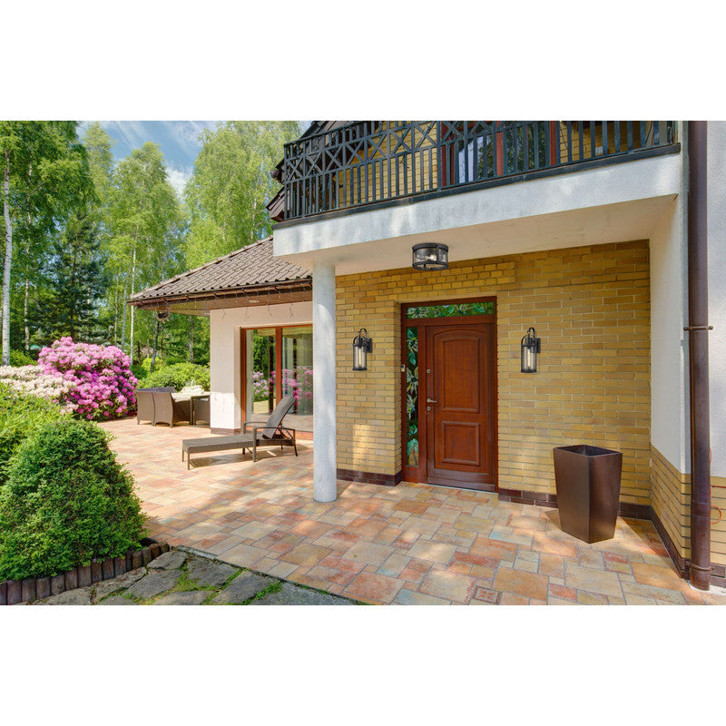 569F - Roundhouse 3 Light 12" Flush Mount